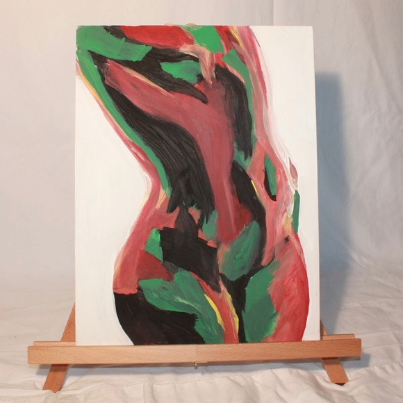 Original hand painted abstract torso painting - Picture 1 of 2